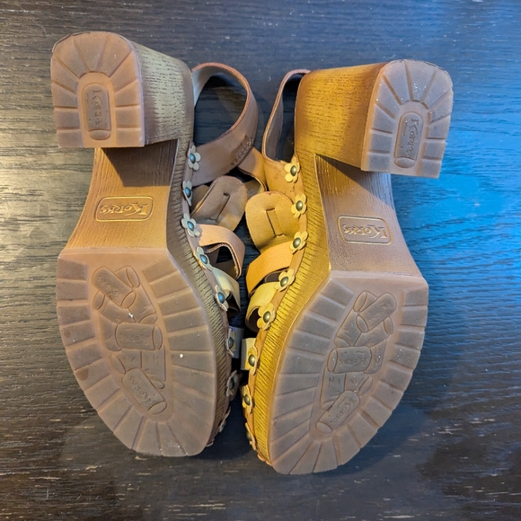 Korks Willow Tan Pink Brown Platform Sandal Size 8 - Picture 6 of 6